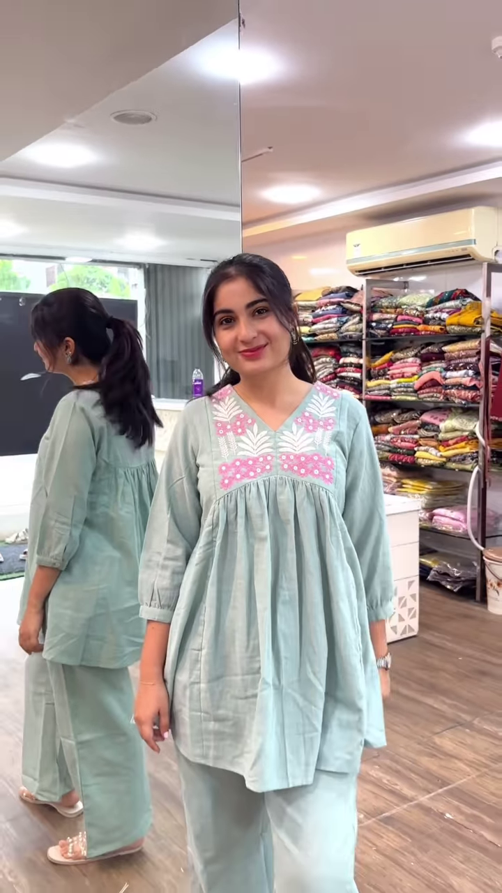 Breezy Elegance: Your Go-To Summer Cotton Co-ord Set 🌿✨ - Image 2