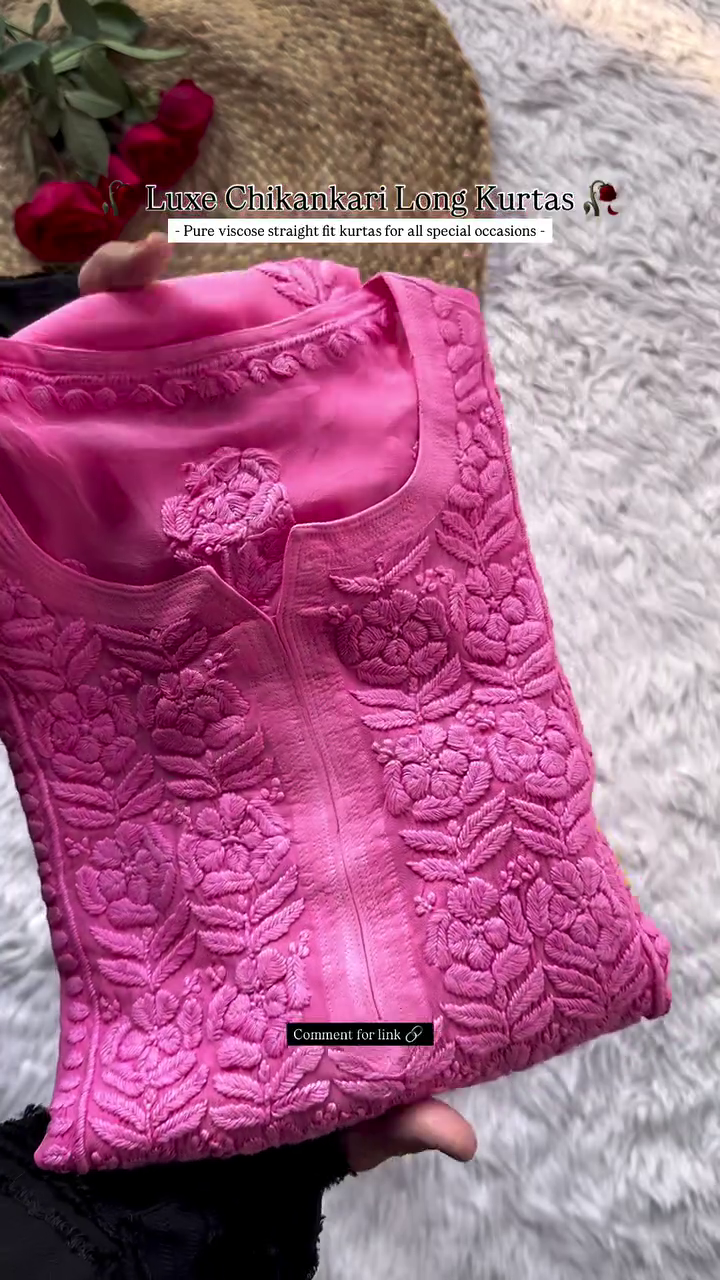 Luxe Chikankari Long Kurtas โ Grace in Every Thread ๐ธ - Image 3