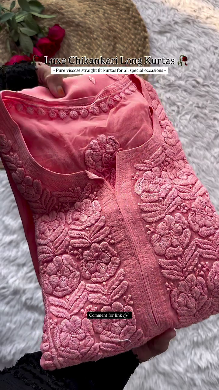 Luxe Chikankari Long Kurtas โ Grace in Every Thread ๐ธ - Image 5