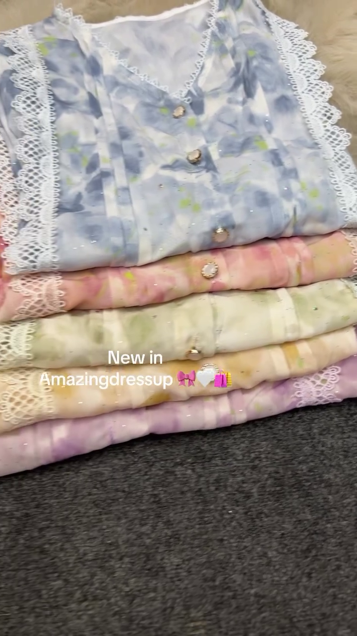 Dreamy Hues Tie-Dye Kurti Collection – Soft Style with Sparkle & Lace